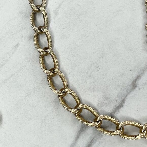 Gold Tone Chain Belt Textured Tassel Charm Boho Small (S) ✨ - Picture 8 of 10